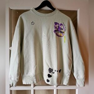 SCOTCH & SODA loose fit BLOOM organic cotton sweatshirt